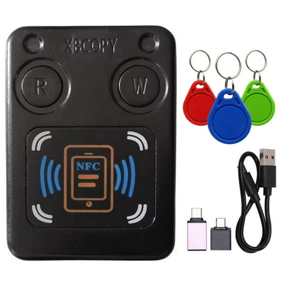NFC RFID Smart Chip Card Reader Copier 3XUID Keychain IC 13.56Mhz ID 125Khz 250Khz 375Khz RFID Token Clone Duplicator