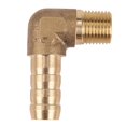 thumbnail image 5 of 5 Piezas Manguera de 8 mm x Rosca Macho de 3/8 Pulgadas Conector de Acoplamiento de LengüEta de Codo de Latón de 90 Grados, 5 of 5
