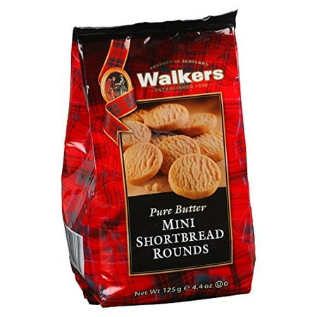 Mini Shortbread - Walkers, Pure Butter, Mini Shortbread Rounds, net weight 125 g (Pack of 1 piece) / Beststore by KK
