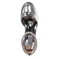 thumbnail image 4 of Badgley Mischka Girls Metallic Mary Jane Heel with Pearl & Rhinestone Straps (Little Kid–Big Kid), Silver Multi, Size: 13, 4 of 8