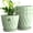 Green, variant on 8 Inch Wave Plant Pots with Drainage Holes & Saucers, 4 Pack Modern Textured Medium Planters for Indoor Outdoor Plants, Decorative Flower Pots Set for Flowers, Herbs (Multicolor)
