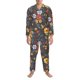 thumbnail image 3 of Fotbe Colorful Flowers with Butterfly Pijama de Hombre con Estampado de Manga Larga, Conjunto de 2 Piezas, Ropa de Dormir Suave y Cómoda con Bolsillos-Medium, 3 of 7