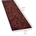 thumbnail image 2 of Handcraft Rugs-Modern Contemporary Brand New Area Rugs-Abstract Carpet with Wavy Swirls -Shed free Burgundy Red/Beige/Ivory/Black2x7 feet Runner, 2 of 7