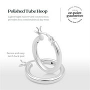 MAHRIA Best Gift!Solid Sterling Silver 15MM Thin And Small French Lock Hoops Earrings