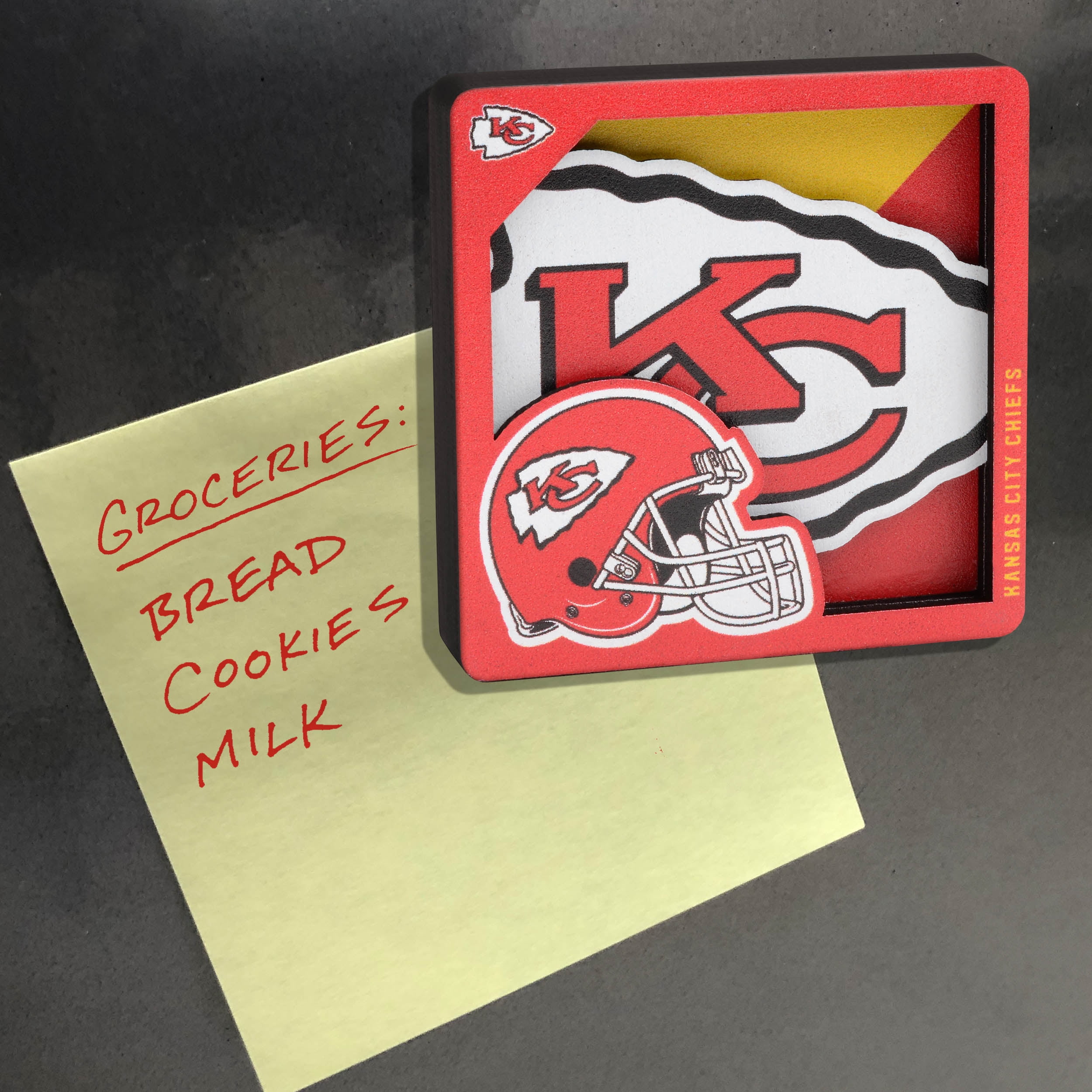 YouTheFan NFL Kansas City Chiefs 3D Logo Series Magnet