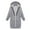 Gray, variant on Scyoekwg Long Coats for Women Overcoat Long Sleeve Hooded Neck Coat Solid Color Casual Jacket Plus Fleece Insert Pocket Hooded Zipper Mid Length Sweater Dark Gray XL