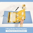 thumbnail image 5 of Beer Mugs with Foam 2 Pack Pencil Pouch for 3 Ring Binder Smooth Zipper Folders with Pockets Clear Window Pencil Case, 5 of 6