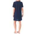 thumbnail image 3 of INSPIRE CHIC Womens Zipper Robes Front Open Knit Short Bathrobe Collarless House Coat with Pockets Soft Nightgown XL Blue, 3 of 6
