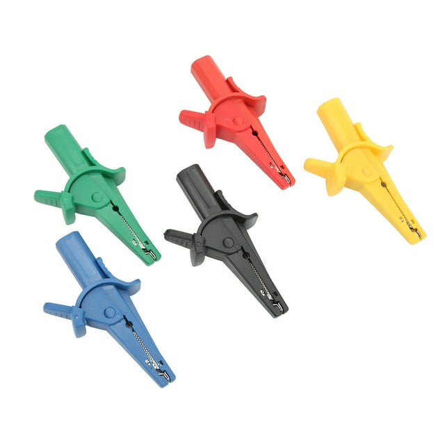 Juego de 5 Pinzas de Prueba Eléctricas Bling Bling 10 A 600 V a 1000 V Multicolor