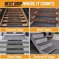 thumbnail image 4 of Ottomanson Outdoor Rubber Stair Treads 10" x 30" (5 Pack) – Non-Slip Stair Mats, Black Coin, 4 of 8