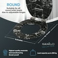 thumbnail image 4 of Sanilo Soft Close Toilet Seat ROUND, Quiet and Slow Close Lid and Seat, Strong Bumpers and Hinges, Marble Black, 4 of 7