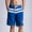 Blue, variant on Xysaqa Men's Bermuda Swim Trunks, Summer Striped Classic Swim Shorts M-XXL
