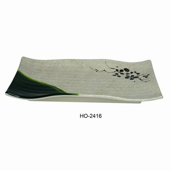 Honda Ripple Plate - Rectangular - Melamine, Multi Color - 16 x 5.5 in. - Pack of 12