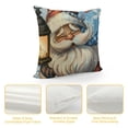thumbnail image 4 of Qinduosi Hello Blue Decorative Throw Pillow Covers Set of , Snowflakes Porch Outdoor Home Decor, Get Cozy Seasonal Decorations Sofa Couch Cushion Case, 4 of 5