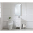thumbnail image 2 of Helios 20in x 40in Hardwired LED mirror with touch sensor and color changing temperature 3000K/4200K/6400K, 2 of 5