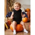 thumbnail image 5 of RUINIXCW Baby Bat Halloween Costume Wing Design Warm Plush Sleeveless Hooded Romper, 5 of 8
