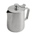 thumbnail image 3 of Thick And Comfortable Handle Stainless Steel Milk Frothing Pitcher With Lid, 3 of 9