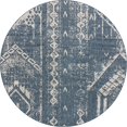 thumbnail image 2 of Unique Loom Outdoor Bohemian Collection Area Rug - Anthro (10' 8" Round Blue/Ivory), 2 of 6