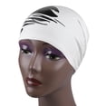 thumbnail image 3 of MasteelfCA 1PC Silicone Swimming Practical Waterproof Swim Pool Hat Long Hair Ear Protection Swim for Women Female (Swan Pattern), 3 of 7
