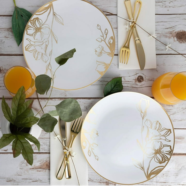 Floral plastic plates cheap