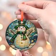 thumbnail image 4 of Snowman Ornament, Winter Holiday Decor, Festive Tree Decoration, Unique Gift Idea, Seasonal Charm, Cute Snowman Art, Holiday Keepsake, Xmas Tree Hanging Decoration, Seasonal Gift I, 4 of 5