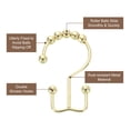thumbnail image 3 of 12Pcs Shower Curtain Hooks, Metal Double Glide Shower Rings, Gold, 3 of 6