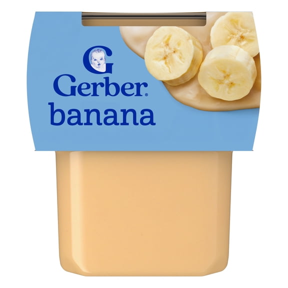 Gerber 2nd Foods Natural for Baby Baby Food, Banana, 4 oz Tubs (16 Pack)