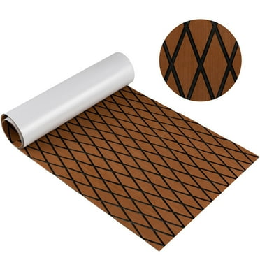 Topcobe EVA Foam Boat Decking Sheet with Diamond Shape for Boat Surfboard, Boat Flooring for Motorboat Kayak Surfboard Garden Flooring Swimming Pools, Brown