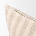 thumbnail image 6 of Mercana Jace Cream W/ Beige/Cream Stripe Lumbar Decorative Pillow Cover, 6 of 10