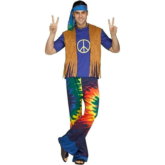 60s Peace Groovy Guy Men's Costume Standard 33-42
