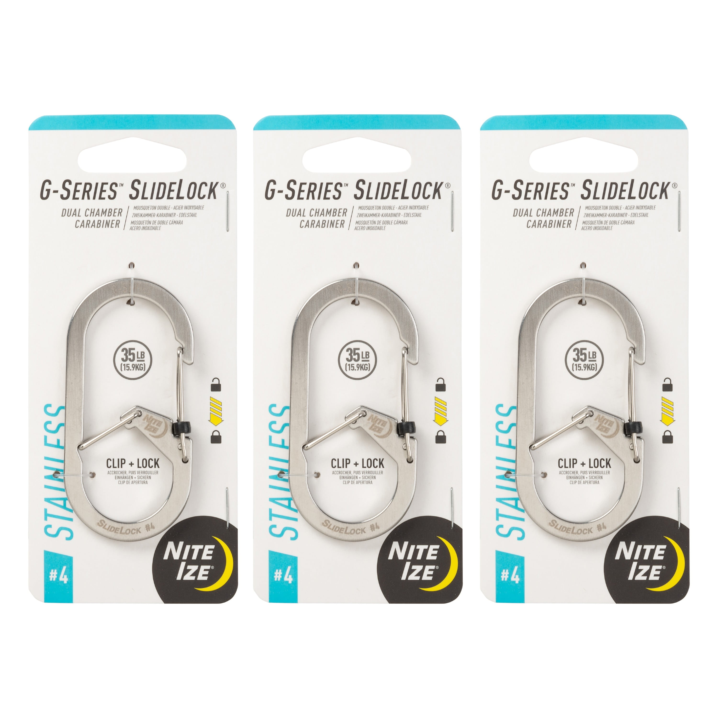 Nite Ize Z-Series Dual Carabiner - Heavy-Duty Carabiner Clips for