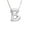 B, variant on A Silvery Initial Letter Necklace Personalized Jewelry For Women With Electroplated Alloy Material, Bubble Design Pendant And Lightweight Construction For Daily Wear Gift Giving, 1Pc