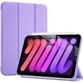 thumbnail image 1 of Étui pour iPad Mini 6, Étui 6e Génération, Support Folio, Couverture Mini - Violet, 1 of 5