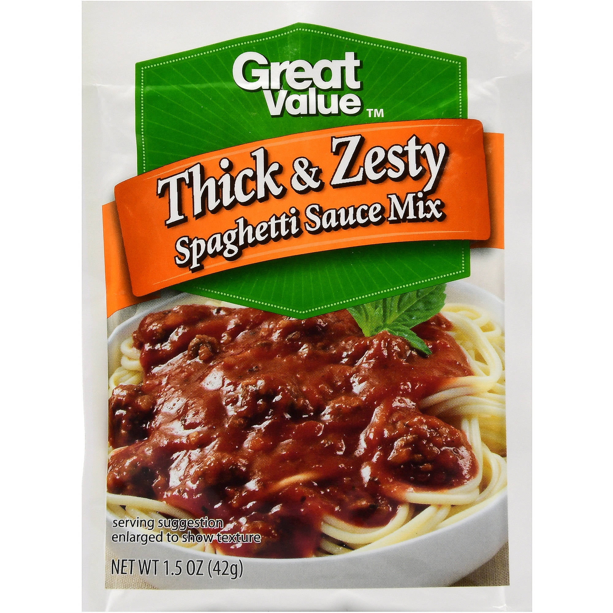 Great Value Thick Zesty Spaghetti Sauce Mix 1 5 Oz Walmart Com