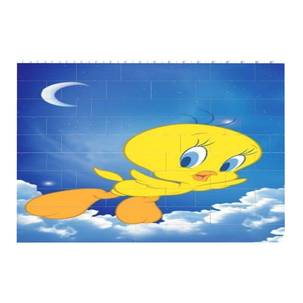 Bloques de construcción de ladrillos de Tweety Bird, rompecabezas con forma rectangular, rompecabezas para adultos, niños, niñas