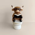 thumbnail image 4 of DAMAI Miniature Highland Cow Bathroom Decor, Cow Figurine with Toilet, Antique Cow Figurine for Farmhouse Kitchen Home Decor, Highland Cow Gifts for Women, 4 of 5