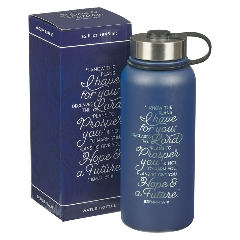 Christian Art Gifts Stainless Steel Double Wall Vacuum Sealed Insulated Water Bottle for Men and Women: All Things Are Possible - Matthew 19:26