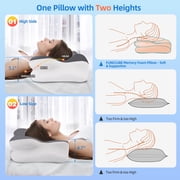 Cotiro Cervical Neck Pillow,Queen Brown, Adult, 15Lx7W, 3.08 Lb