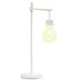 thumbnail image 2 of All the Rages LHT-5027-WH Lalia Home Matte 1 Light Beacon Table Lamp with Clear Glass Shade, White, 2 of 4