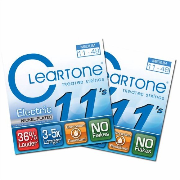 Cleartone Electric Guitar Strings - Medium - 9411 - 11-48 - 2 Packs