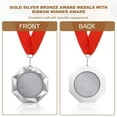 thumbnail image 4 of Uxcell Award Medal for Sports, Academic Events, and Employee Recognition with Customizable Blank Surface and Neck Ribbons Silver, 4 of 7