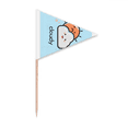 thumbnail image 1 of Lovely Cloud Cover Sun Toothpick Triangle Cupcake Toppers Flag, 1 of 3