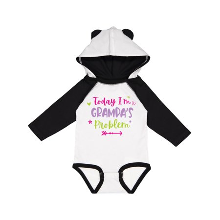 

Inktastic Child Funny Today Im Grampas Problem Gift Baby Girl Long Sleeve Bodysuit