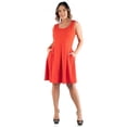 thumbnail image 3 of Plus Size Scoop Neck Fit N Flare Pocket Dress, 3 of 8