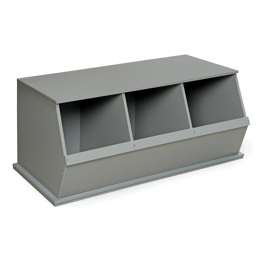 Badger Basket Three Bin Stackable Storage Cubby, Multiple Colors - Walmart.com - Walmart.com