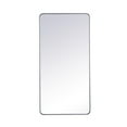 thumbnail image 6 of Soft corner metal rectangular mirror 30x60 inch in Silver, 6 of 10