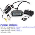 thumbnail image 1 of 12v/24v 3 In 1 Car Oil Pressure Gauge Volt Meter Water Temp Gauge With Water Temperature Sensor For Car Truck Russia Warehouse, 1 of 1