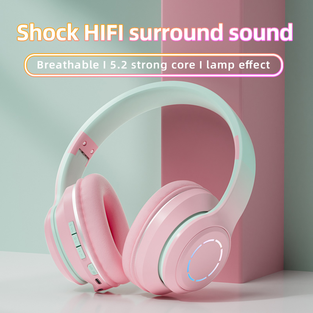 Docooler Kids Wireless Bluetooth Headphones, Pink photo 2
