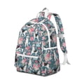 thumbnail image 2 of Husky Dog Flower Floral Backpack for School,Cute School Bag,Schoolbag with Adjustable Shoulder Straps & Padded Back,13.4"x11"x4.7", 2 of 6