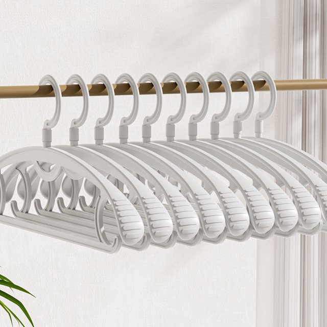 XWSHYW Almacenamiento de Ropa y Armarios. Percha de Ropa Sin Costuras para El Hogar, 10 Unidades, Percha Ancha para Ropa de Adultos, Tendero de Ropa para Estudiantes, Percha de Plástico Antideslizant